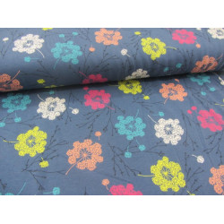 Jersey Pusteblumen bunt auf blau